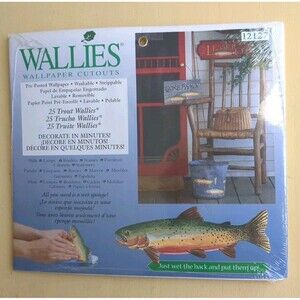 Wallies Wallpaper Cutouts Pre-pasted - 25 Trout Fish scrapbooking and crafts